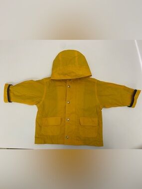 Baby Gap Kids Yellow Hooded Rain Jacket 12-24 months vintage EUC